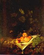 CALRAET, Abraham van Still-life with Peaches and Grapes Norge oil painting reproduction